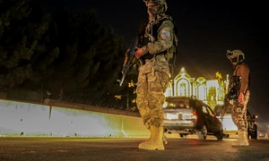 Forțe de securitate în Kabul după confruntări la graniță între Afganistan și Pakistan FOTO EPA EFE jpg