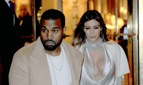 Kanye West and Kim Kardashian leaving their hotel jpeg