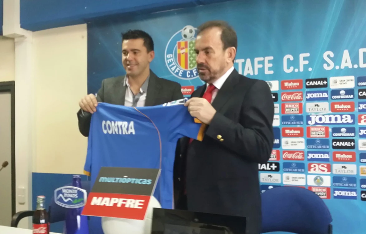 
    Contra, la conferinţa de prezentare de la Getafe (foto: captură DigiSport)  