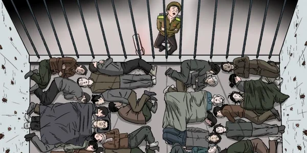 Imagine reprezentand detinutii din Coreea de Nord FOTO Twitter @hrw