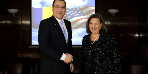 Victoria Nuland la Bucureşti Victor Ponta FOTO gov.ro