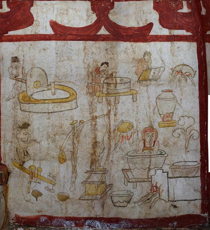 Mormânt din perioada dinastiei Tang descoperit la marginea orașului Taiyuan, capitala provinciei chineze Shanxi (© news.cn)