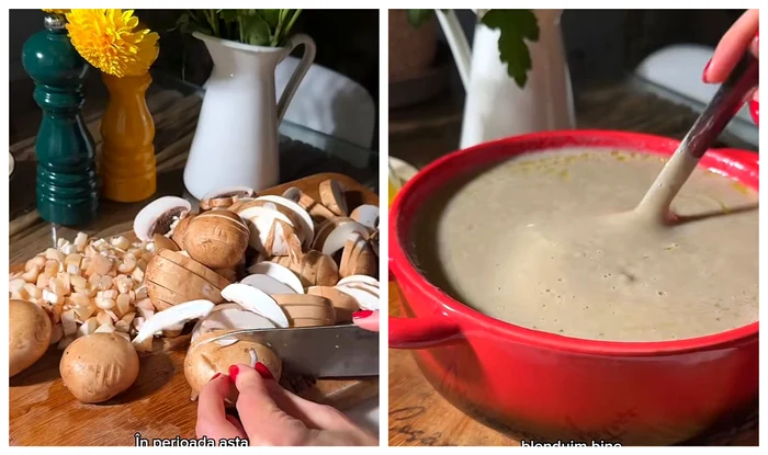 Supă-cremă de ciuperci / FOTO: Captură video TikTok