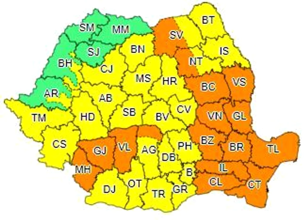 
    Majoritatea regiunilor țării, sub incidența ploilor  