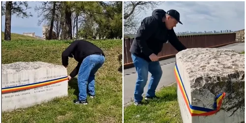 roman a dat jos o panglica cu tricolorul ungariei si a pus steagul romaniei foto colaj fb