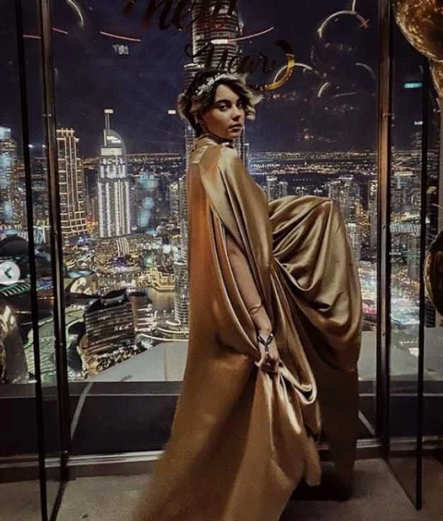 Karina, în noaptea de Revelion, în Dubai