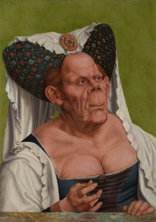 Tabloul An Old Woman cu Margareta de Tirol foto National Gallery jpg