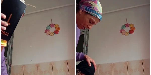 o mama din sibiu si-a :exorcizat: fata minora live pe tiktok foto captura video
