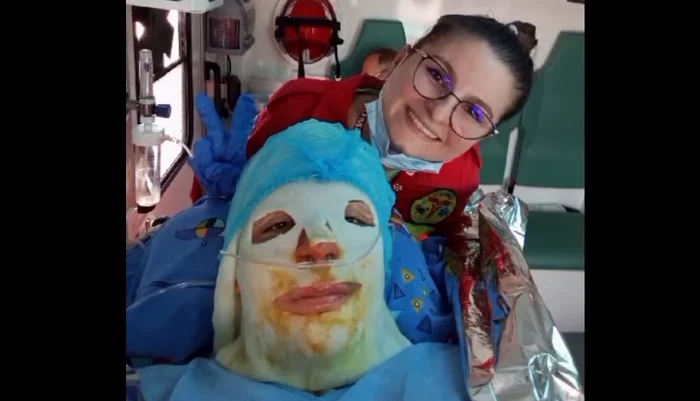 Radu, în prima sa zi în clinica din Austria. Foto Ambasada României în Austria Facebook