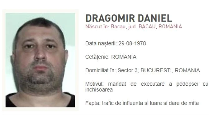 Daniel Dragomir, fost colonesl SR, a fost dat în urmărirefoto: Poliția Română