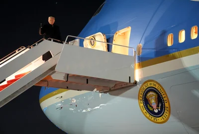 Trump în Air Force One FOTO Profimedia
