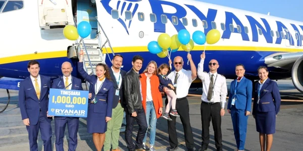 Ryanair şi pasagerul 1 milion pe Aeroportul timişoara
