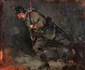 Studiu pentru atacul de la Smârdan, de Nicolae Grigorescu. Ulei pe pânză  (© Muzeul Național Brukenthal)