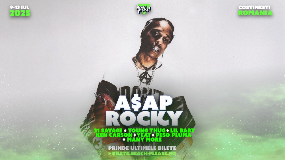 A$AP ROCKY vine la „Beach, Please!” 2025. Costineștiul devine scena hip-hop-ului global 