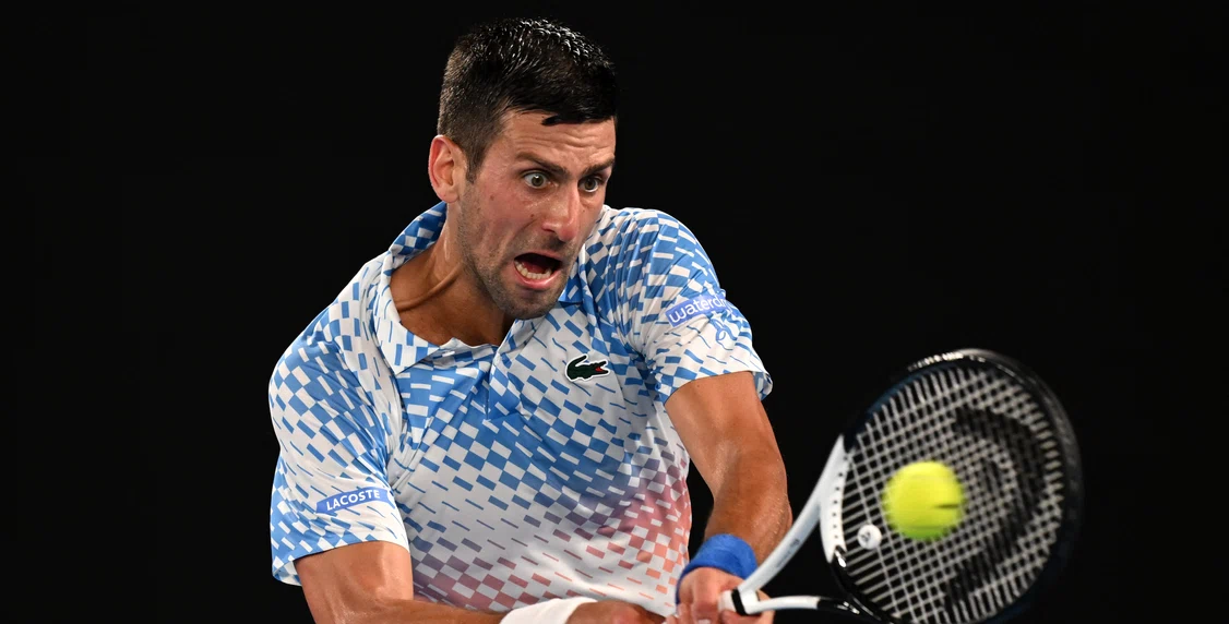 Djokovici, concentrare maximă în partida din semifinalele AO. Foto Getty images