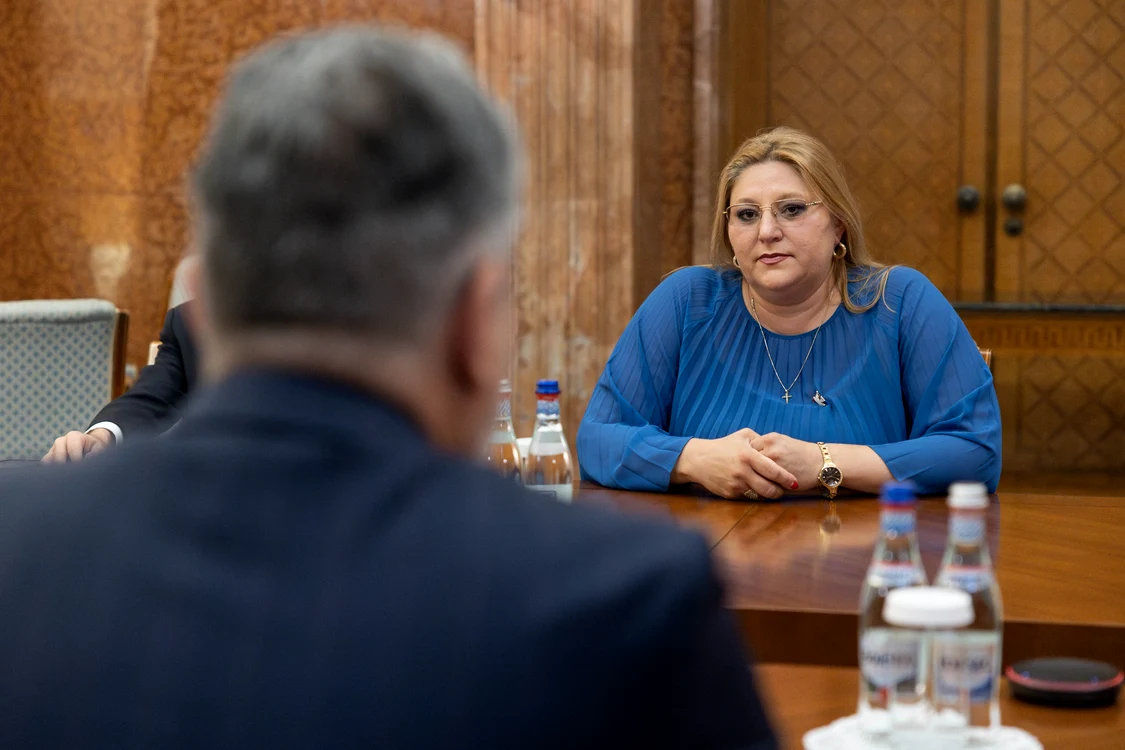 foto Diana Șoșoacă și Marcel Ciolacu la consultațiile pentru data alegerilor