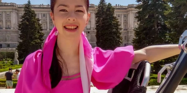 maria teodora dumitru studenta madrid paralizie cerebrala FOTO arhiva personala