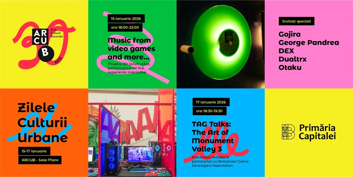 Zilele Culturii Urbane, la ARCUB: Muzică din jocuri video, performance-uri live și experiențe interactive