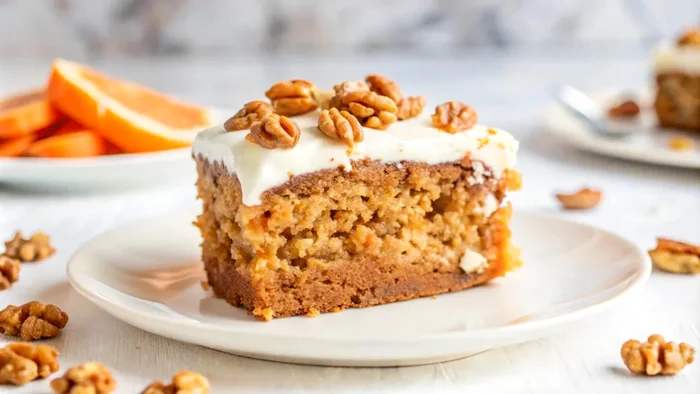 Tortul perfect de morcovi cu glazură cremoasă de cheesecake și nuci pecan coapte