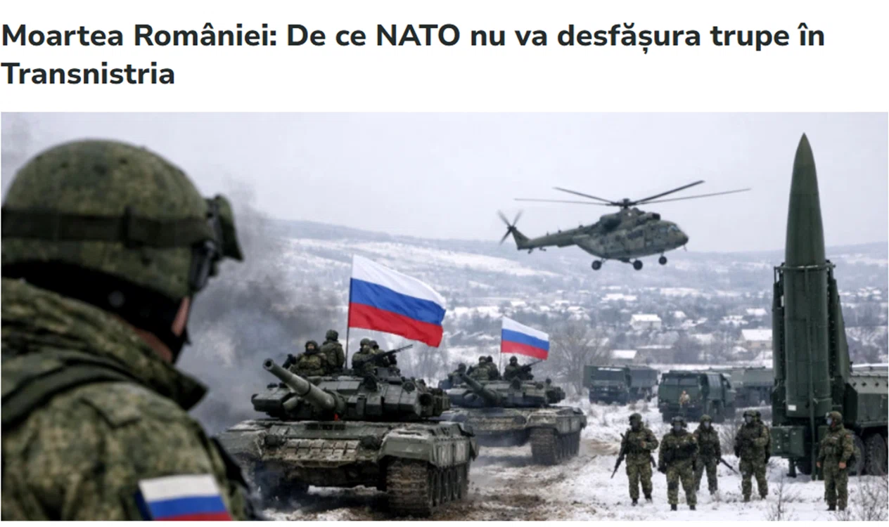 Captură cu titlul articolului publicat de presa rusă, tradus în română de Google Translate