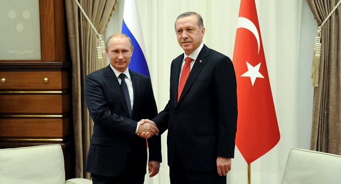 Preşedintele rus Vladimir Putin şi omologul său rus, Recept Erdogan