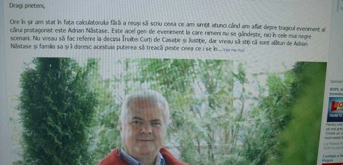 Pagina de Facebook a liderului PSD