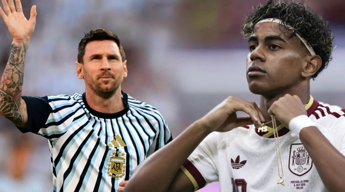 Messi vs. Lamine Yamal  Foto/Colaj Sportpictures