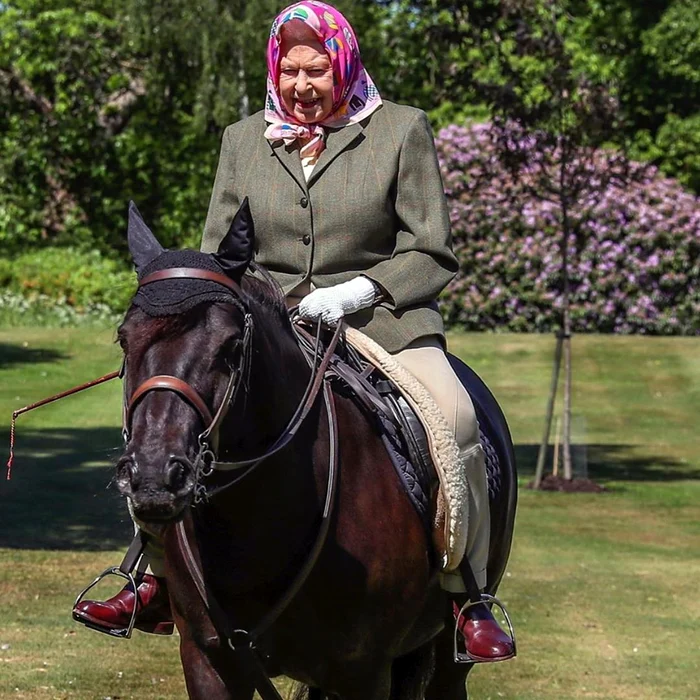 Regina călărește un Poney Fell, un cal mai mic și mai robustclickpentrufemei.ro
