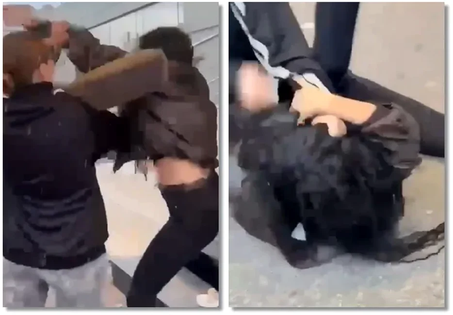 Două femei s-au bătut în stradă FOTO: captura video