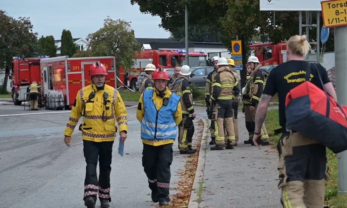 Intervenție, după un atac cu bombă recent, în Suedia FOTO Twitter/ Epoch Times