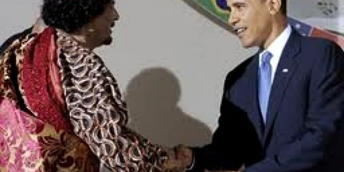 Obama si Gaddafi