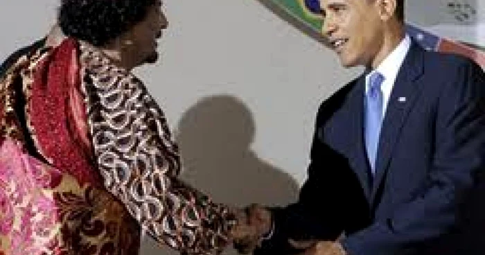 Obama si Gaddafi