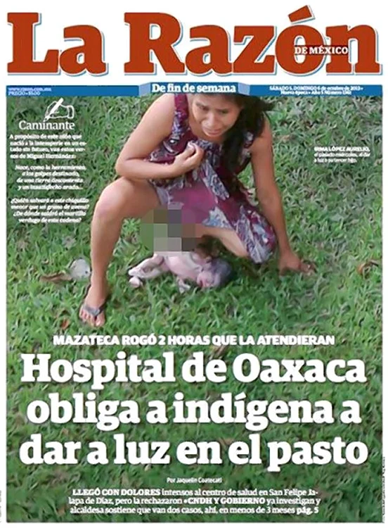 Femeia a apărut într-un ziar mexican