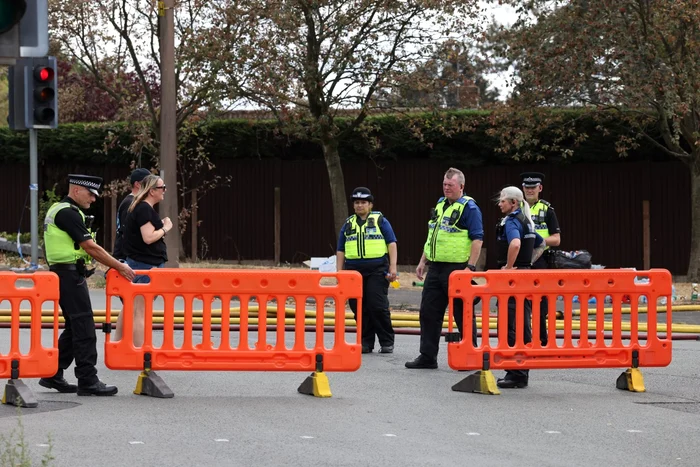 Poliția engleză a intervenit în zona stadionului Alexander din Birmingham (Foto: EPAImages)
