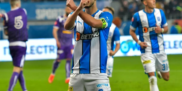 Andrei Virgil Ivan se bucură după un gol marcat în meciul dintre Universitatea Craiova și FC Argeș FOTO Sportpictures