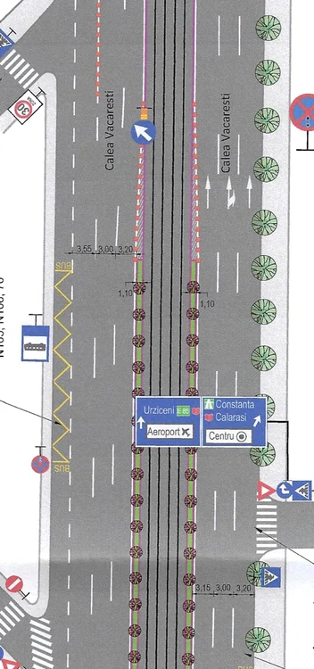 Plan al reamenajării Căii Văcărești. FOTO: Primăria Sectorului 4