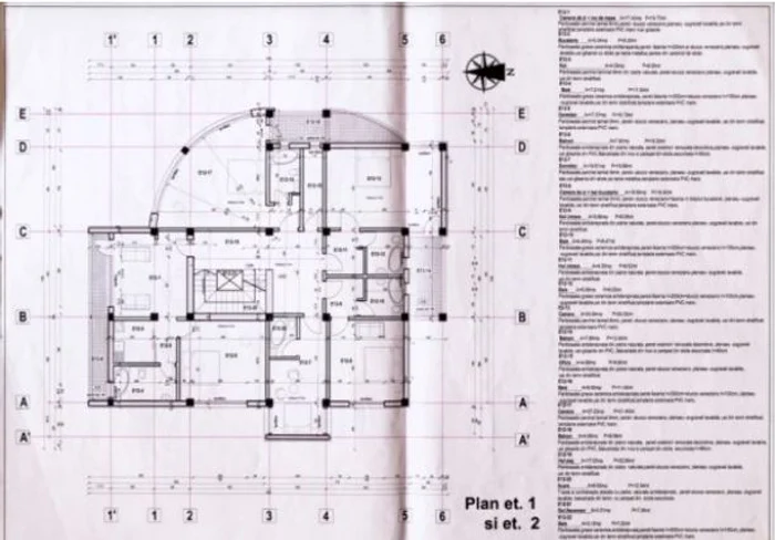 Planurile parterului vilei
