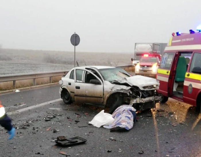 Accident A 1 Timisoara FOTO ISU