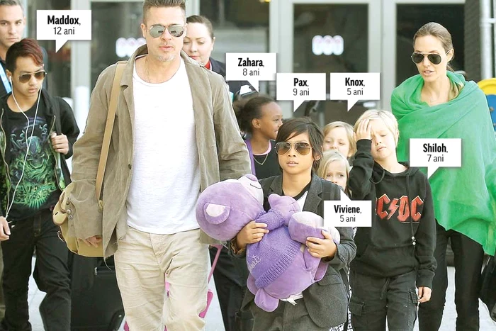 
    Clanul Brangelina  este foarte gălăgios  pe unde merge (Foto: Guliver/Splashnews)  