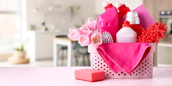 Coș cu produse de curățenie FOTO Shutterstock
