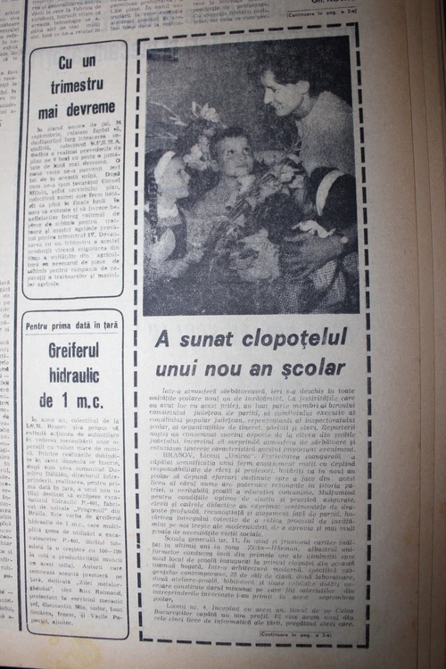 Ziarul „Drum nou” din 16 septembrie 1972 FOTO Muzeul Casa Mureșenilor