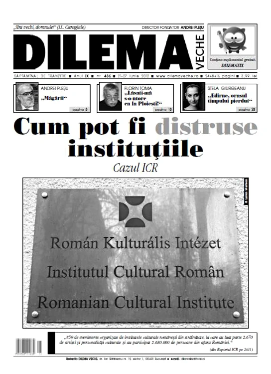 Cum pot fi distruse instituţiile  Cazul ICR jpeg