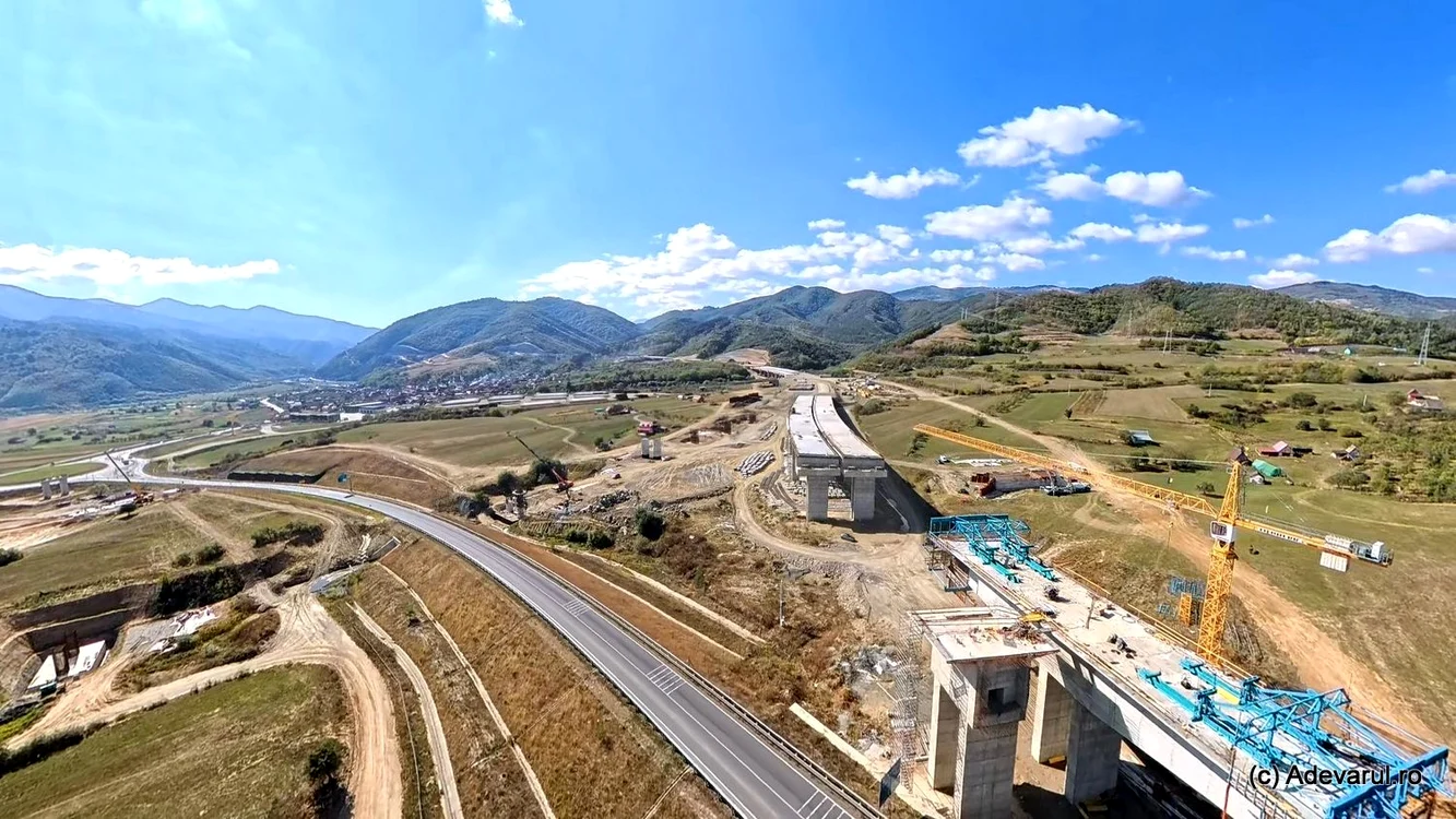 Viaductul Boița și locul unde se întâlnesc A1 și A13
