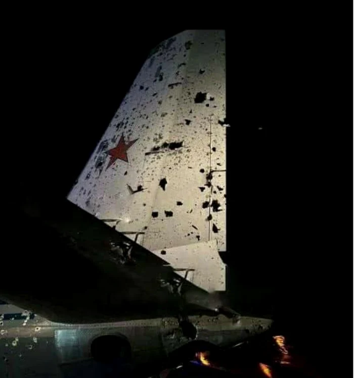 Avionul rus de comandă aeriană Il-22M a fost serios avariat FOTO Captură