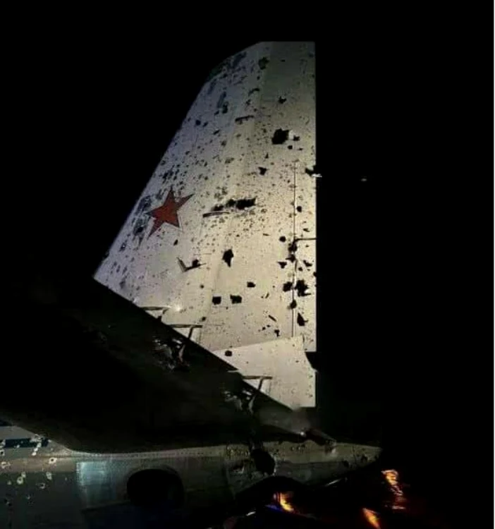 Avionul rus de comandă aeriană Il-22M a fost serios avariat FOTO Captură