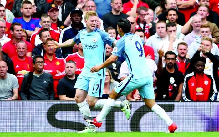 De Bruyne (17) s-a răzbunat pe Mourinho în derby-ul oraşului Manchester. FOTO: GettyImages