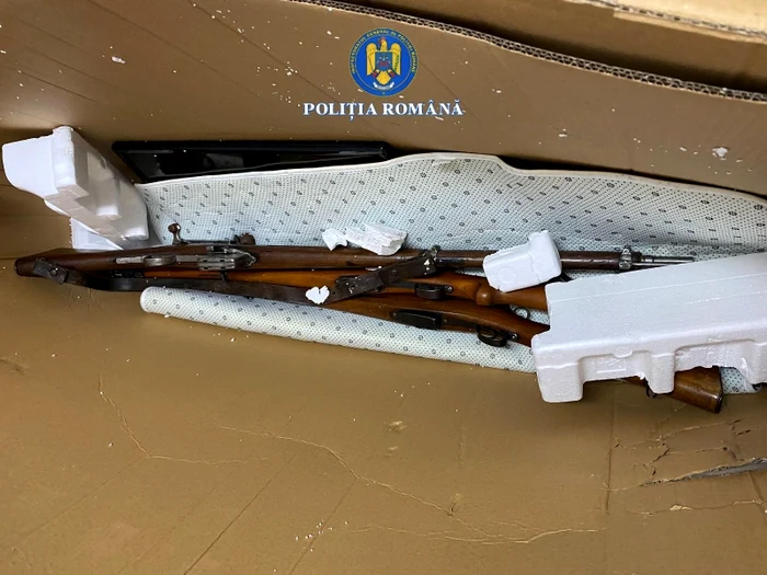 Expeditorul armelor a fost reținut. FOTO Poliția Română