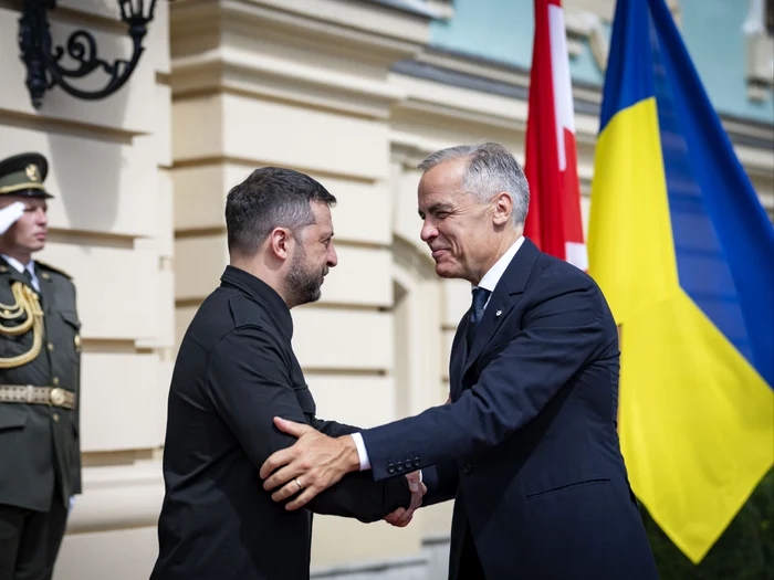 Volodimir Zelenski și Mark Carney/FOTO: X @ZelenskyyUa