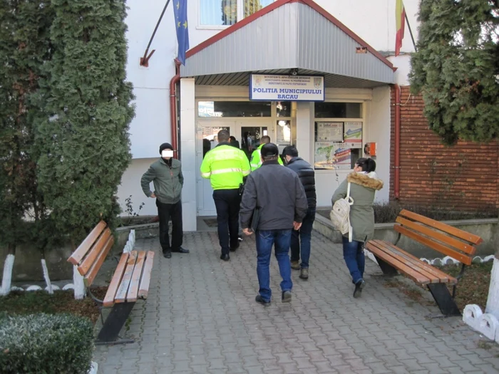 Audierile au avut loc la sediul Poliţiei Bacău FOTO Jurnal de Bacău