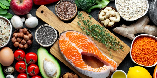Dieta - alimente sanatoase - peste - nuci  fructe - legume FOTO Shutterstock 